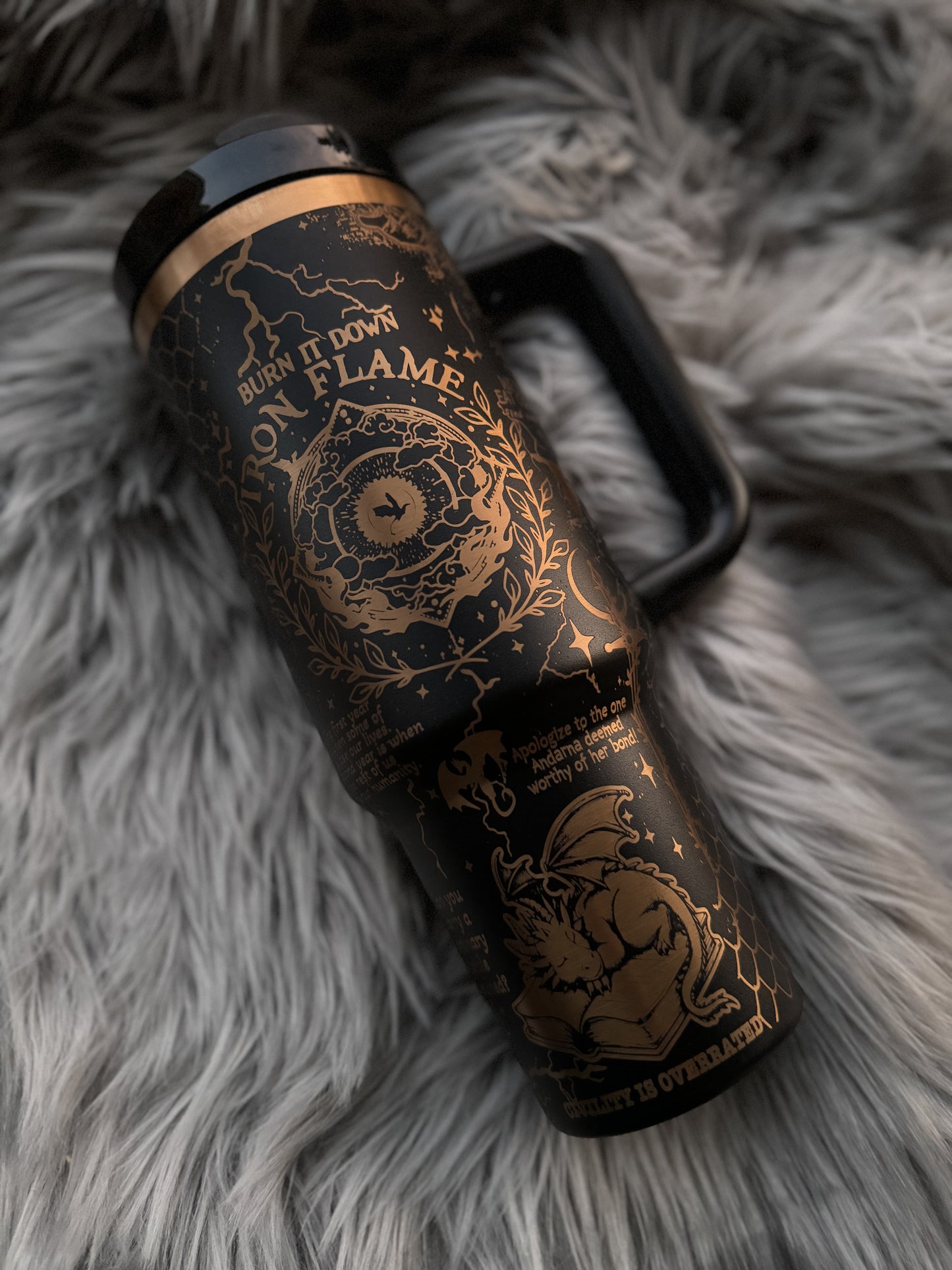 Dragon Inspired Iron Flame Empyrean Series Tumbler