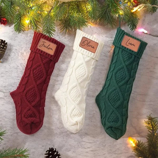 Personalized Knit 18” Christmas Stocking