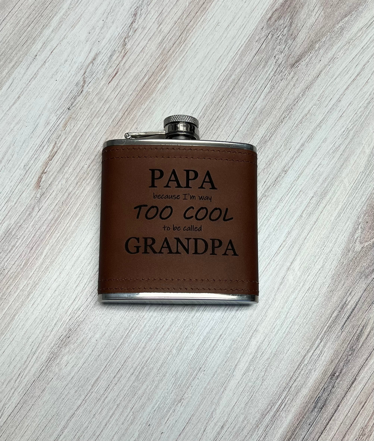 Custom Engraved 6oz Flask - Cattle Dog Studios