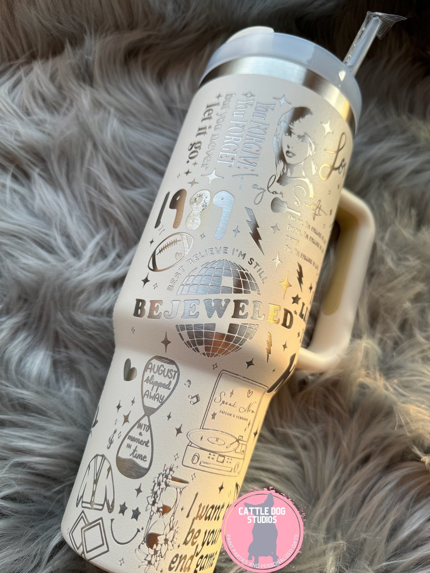 Swiftie 40oz Stanley Dupe Tumbler | Eras Tour | Taylor Swift | Reputation | 1989 | Lover | End Game