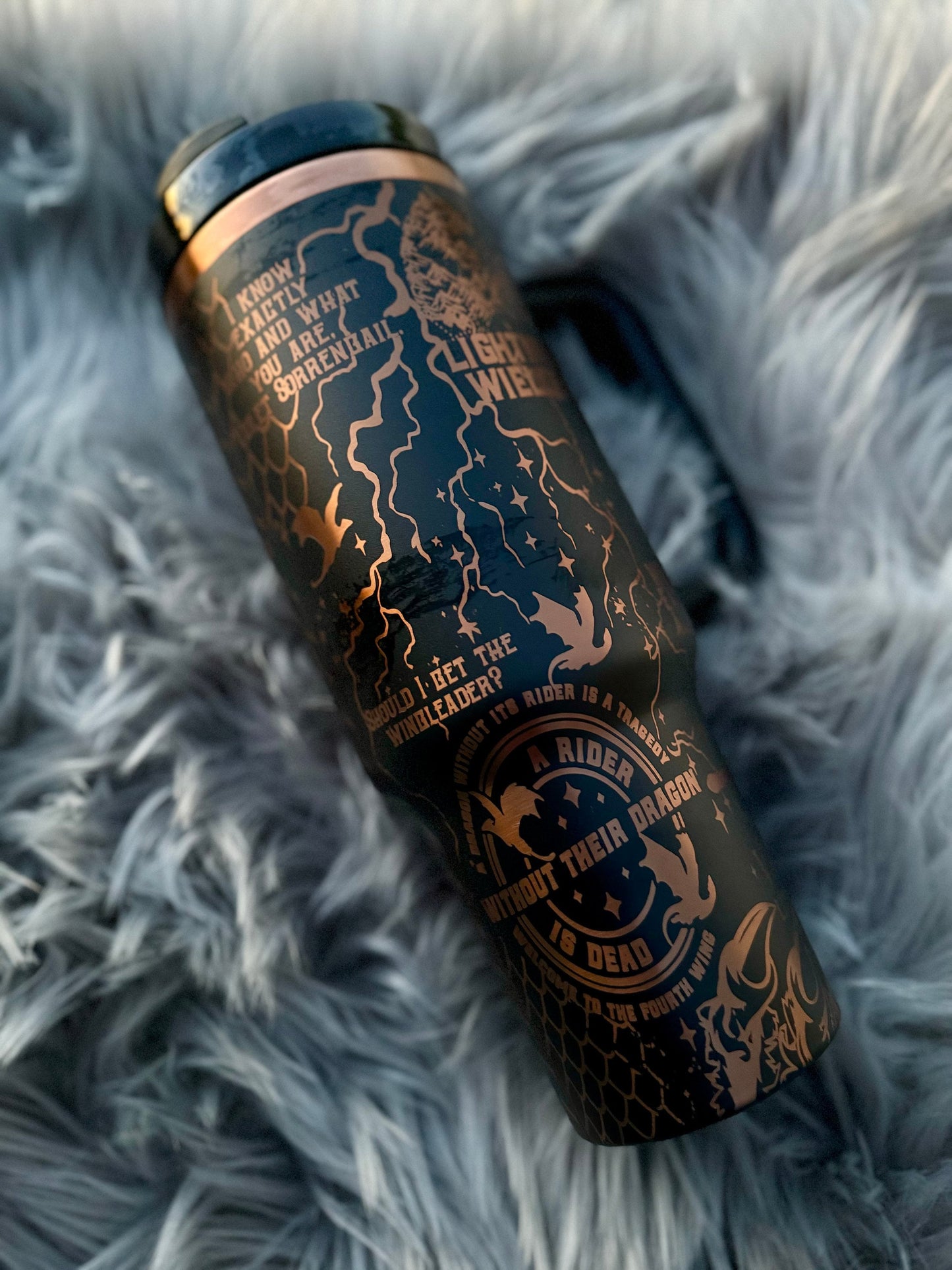 Inspired Dragon 40oz Tumbler | Basgiath War College | I will not die today | Violet Sorrengail | Tairn | Andarna | Dragon Rider