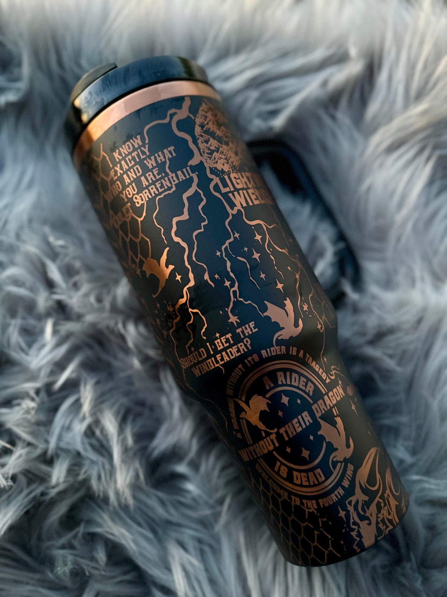 Inspired Dragon 40oz Tumbler | Basgiath War College | I will not die today | Violet Sorrengail | Tairn | Andarna | Dragon Rider