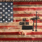 Large Grunge Style American Flag - 52 Can Do