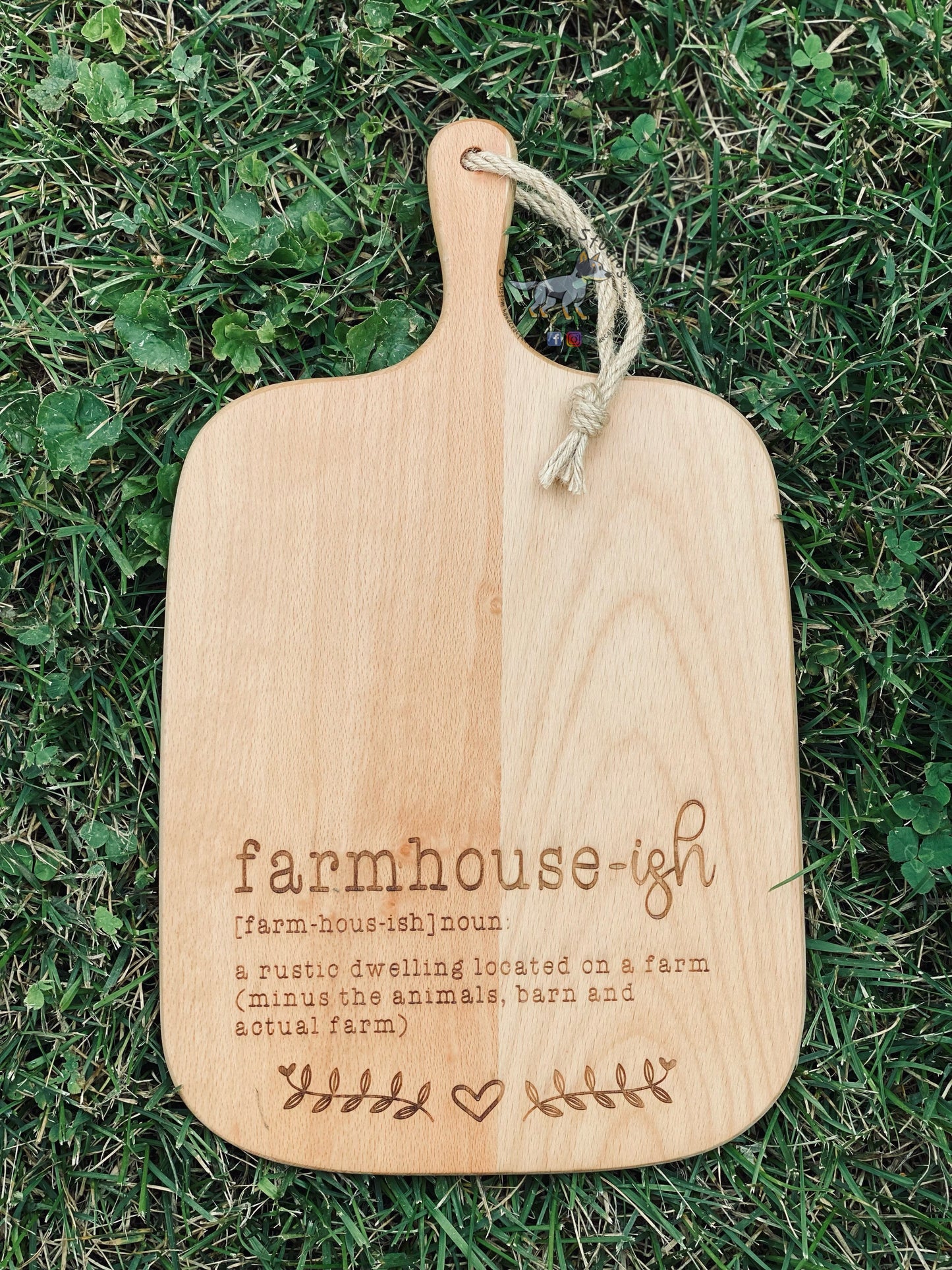 Engraved Medium Cutting Board - Farmhouse-ish definition, Housewarming Gift, Realtor Gift
